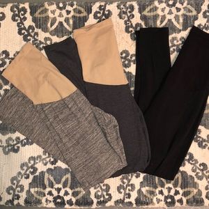 3 pairs of maternity leggings